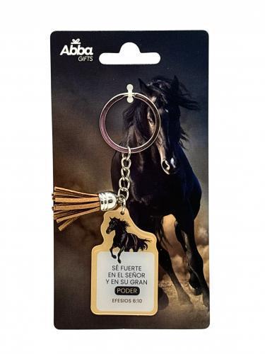 Llavero Acrílico con Tassel "Sé fuerte en el Señor y en su gran poder" Efesios 6