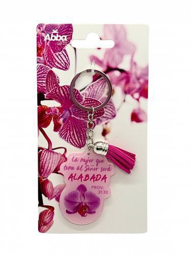 Llavero Acrílico Cristiano "La mujer que teme al Señor será alabada" Proverbios