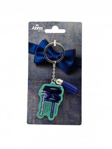 Llavero Acrílico con Tassel - “El hombre que tiene confianza en Dios, sus fuerza