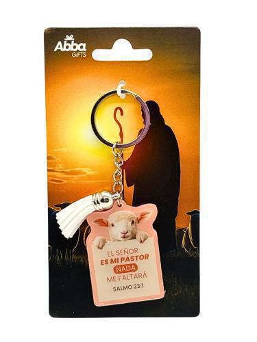 Acrylic Keychain with Tassel "The Lord is my Shepherd" Psalm 23:1
