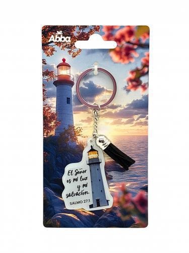 Llavero Acrílico con Tassel "El Señor es mi luz y mi salvación" Salmo 27:1