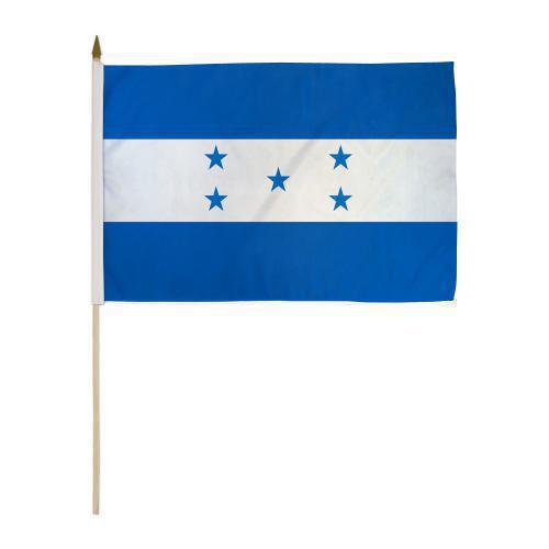 Bandera Sm Honduras 12x18 Palito Madera