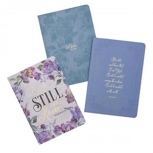 Juego De 3 Cuadernos Mediano "Be Still And Know" Psalm 46:10