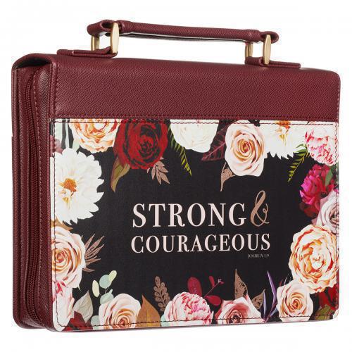 Bible Cover "Strong and Courageous" Medium Size