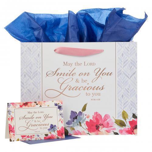 Gift Bag, Large Size with card, Smile And Be Gracious- Numbers 6:2
