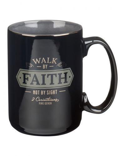Taza de ceramica, Walk By Faith 14oz - 2 Corinthians 5:7