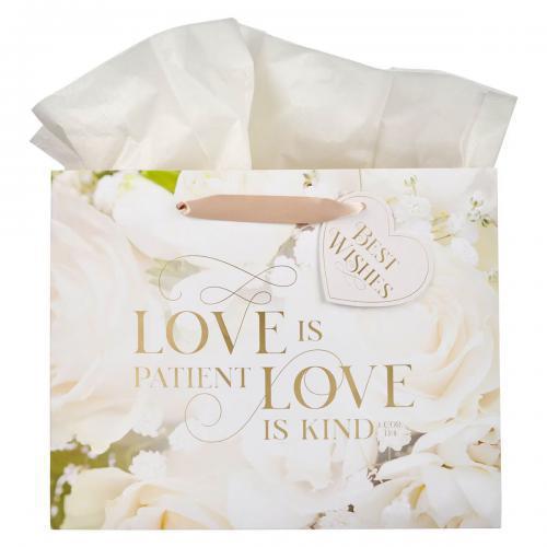 Gift Bag, Large - Love White Rose