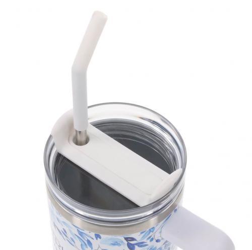 Thermal Tumbler - Trust in the Lord Blue Botany 40 oz