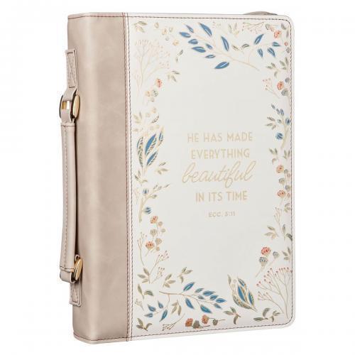 Forro Para Biblia, Tamaño Extra Grande - Everything Beautiful Taupe