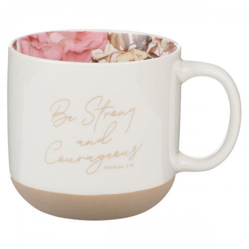 Ceramic Mug: Strong And Courageous 14 Oz