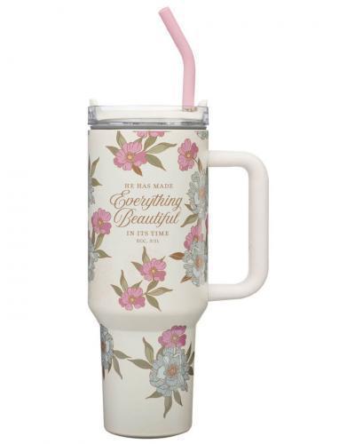 Stainless Steel Tumbler – Everything Beautiful Whimsical Blooms