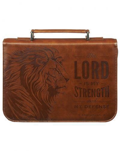 Forro Para Biblia, Tamaño Grande - The Lord Is My Strength