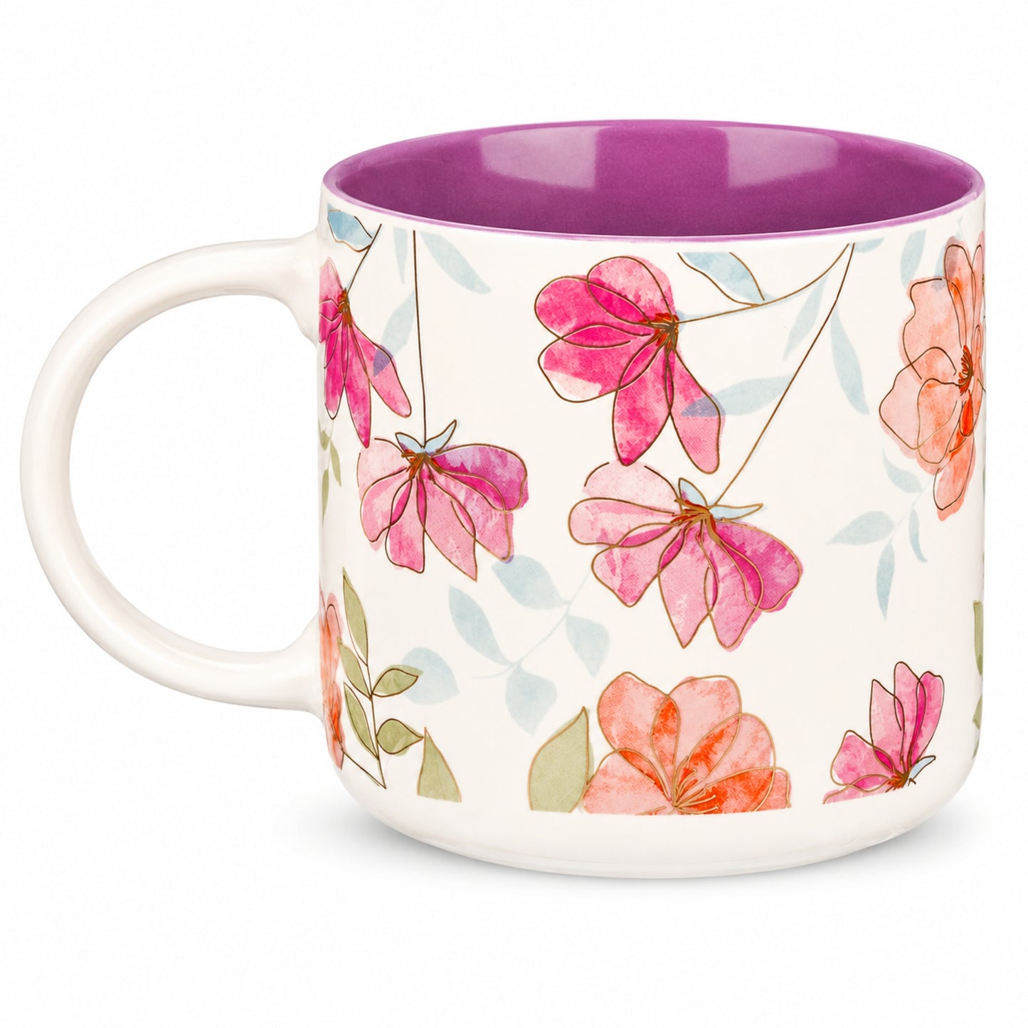 Taza De Ceramica Walk by Faith Rosa Cosmos - 14 onzas