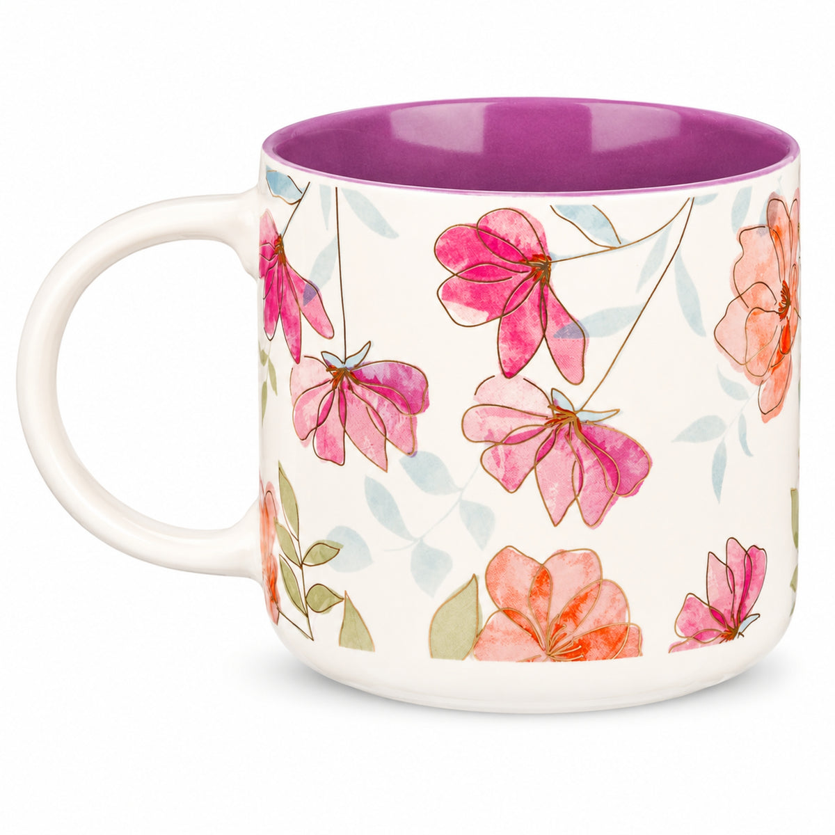 Taza De Ceramica Walk by Faith Rosa Cosmos - 14 onzas
