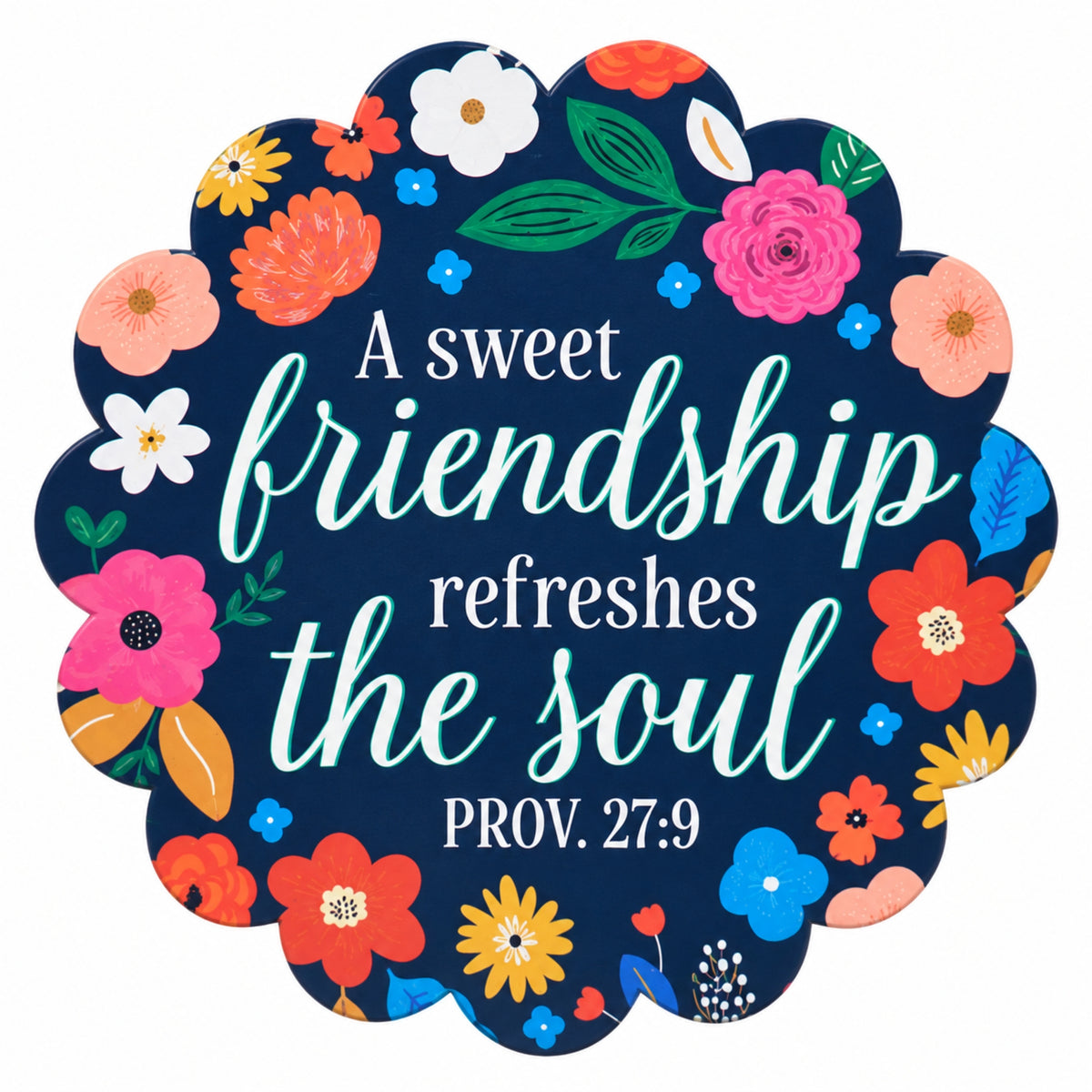 Sticker de vinyl “A Sweet Friendship Refreshes the Soul – Proverbs 27:9”