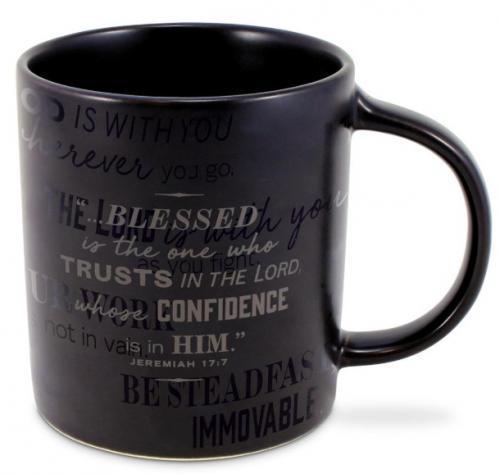Taza de ceramica; Color Negro, Pastor, Jeremiah 17:7