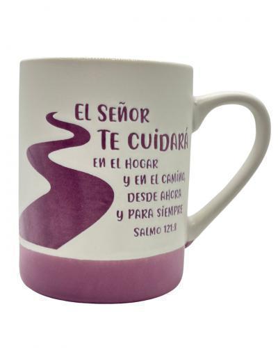 Taza de ceramica, 16 onzas - El Señor Te Cuidara Salmo 121:8, Coleccion Gracia S