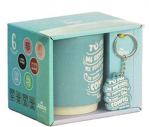 14oz Mug and Rubber Keychain Pack - You Are My Refuge