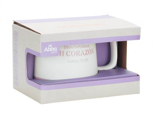 Taza de 20 onzas, Colección Hosanna - “Dios fortalece mi corazón”