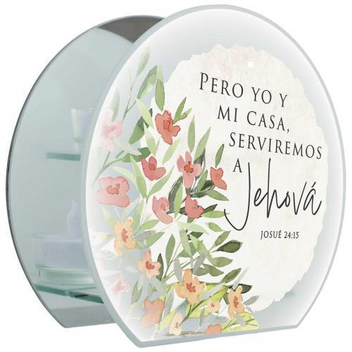 Circular Candle Holder; As for Me and My House, Joshua 24:15