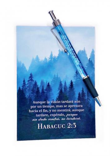Libreta y Boligrafo; Visión Habacuc 2:3