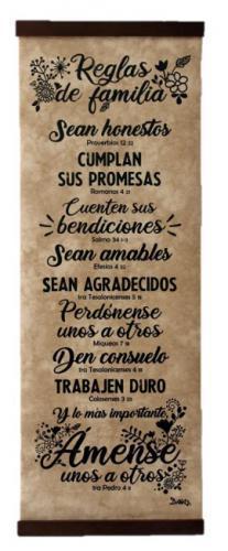 Pergamino de cuero sintetico, Reglas Familia