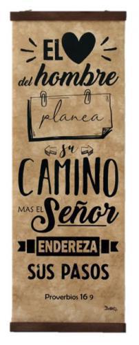 Pergamino de cuero sintetico, Corazon Hombre Pr 16:9