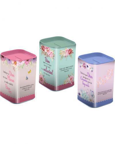 Alcancia Inspiración con Versiculo Biblico 3 Diseños