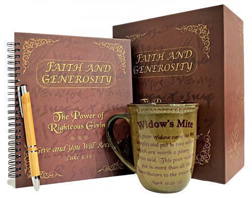 Set de Regalo "Faith and Generosity" 3 piezas, Taza, Libreta y Boligrafo