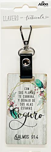 Llavero Madera - Con Sus Plumas