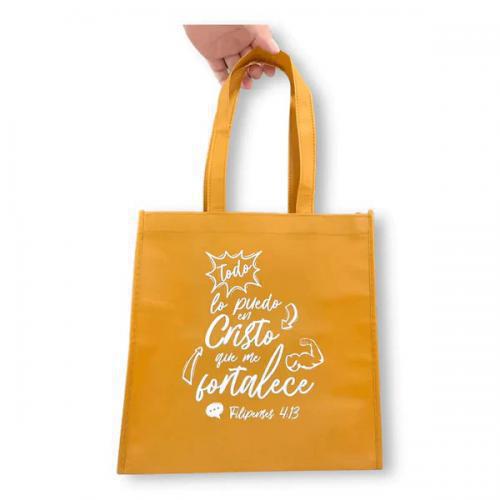 Bolsa para Regalo, Color Cafe con versiculo