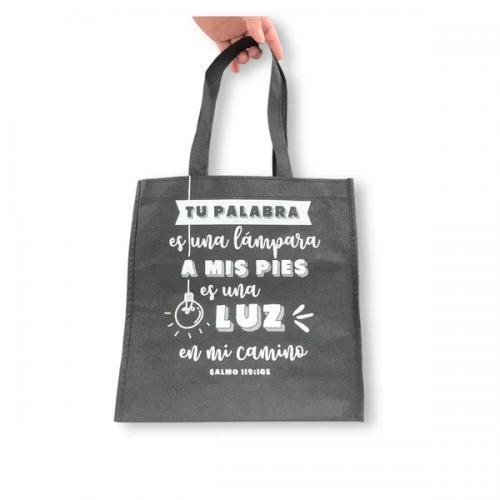 Bolsa para Regalo, Color Negro con versículo