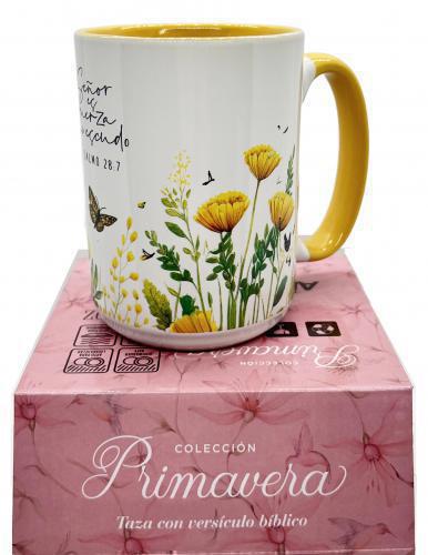 Spring Collection Mug - The Lord is My Strength Yellow Psalm 28:7