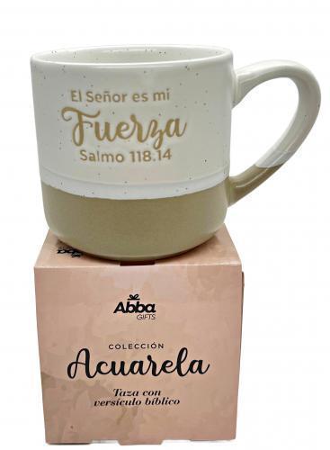 Watercolor Collection Mug - The Lord My Strength 12oz Psalm 118:14