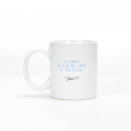 Coleccion Comparte - Taza Jesus te limpie, 1 Juan 1:7