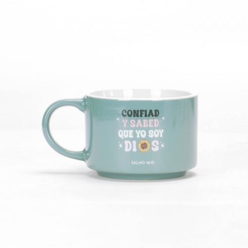 Taza Con Llavero, Coleccion Primor - Confiad Y Sabed