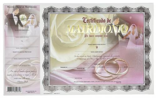 Certificado De Matrimonio Color Rosa