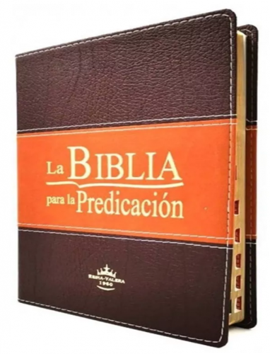 RVR1960 Imitation Leather Bible for Preaching, with Index, Two-Tone Brown