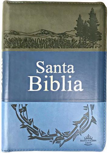RVR1960 Bible, Large Print, Manual Size, with Zipper and Thumb Index, Imitation Leather