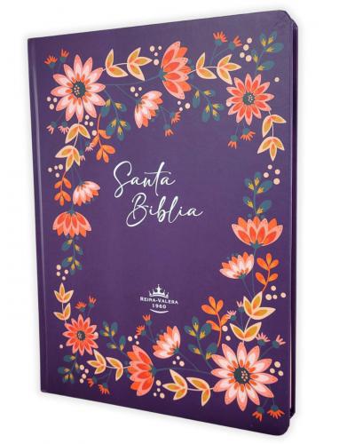 RVR1960 Bible Hardcover, Ultra-Thin, Floral Design