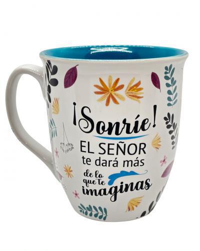 Taza de Ceramica 16 oz, Colección Esforzada Y Valiente