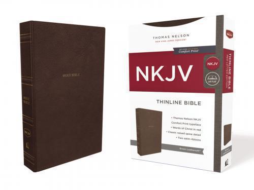 New King James Version Tamaño manual, sentipiel, color cafe, ultradelgada (ing)