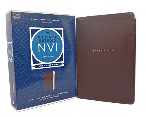NIV Study Bible 2022 Leathersoft, Brown, Red Letter Edition