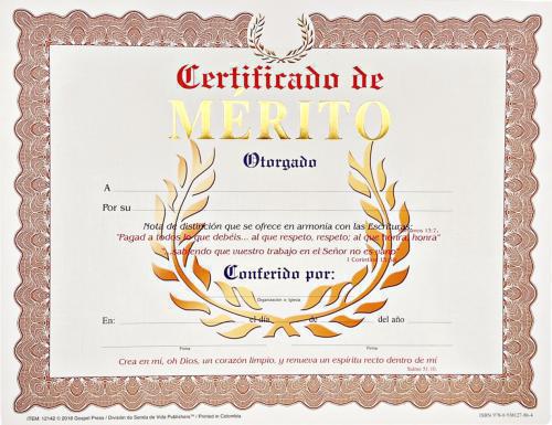 Certificate of Merit