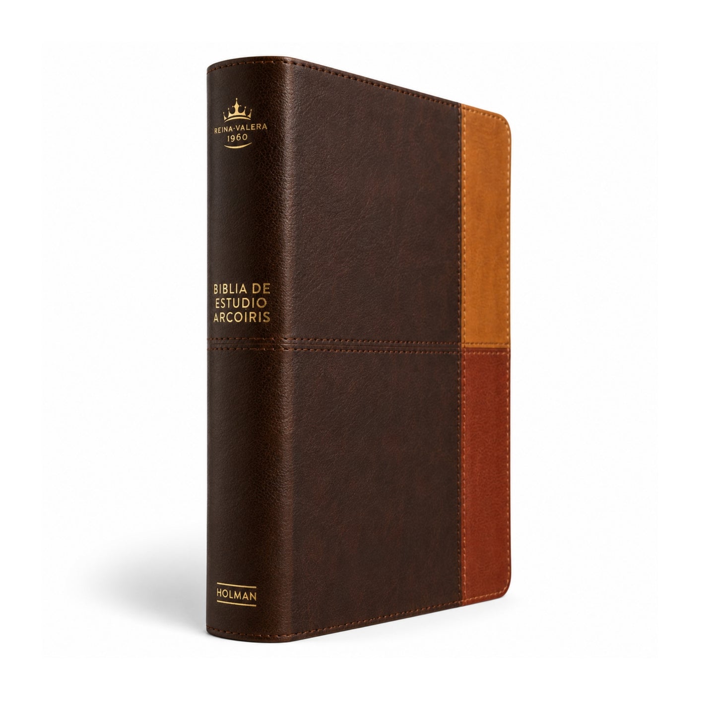Biblia RVR1960, Estudio Arcoiris, Imitación Piel Color Terracota con índice