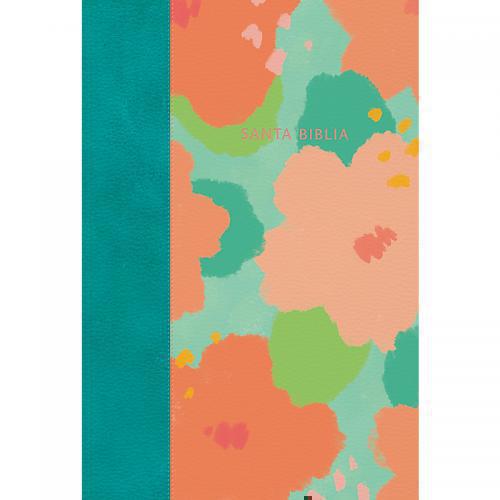 Biblia RVR1960 Imitación Piel Letra Gigante Diseño Floral