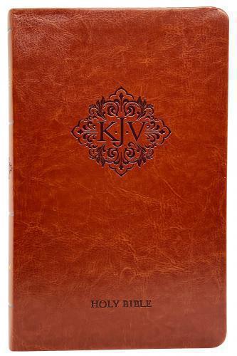 KJV Bible (English), Handy Size, Imitation Leather, Caramel Color With Thumb Index