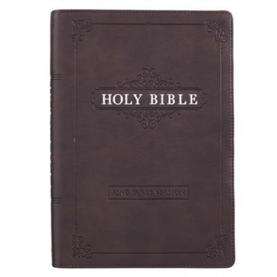 KJV Bible (English) Large print, imitation leather, brown, with index