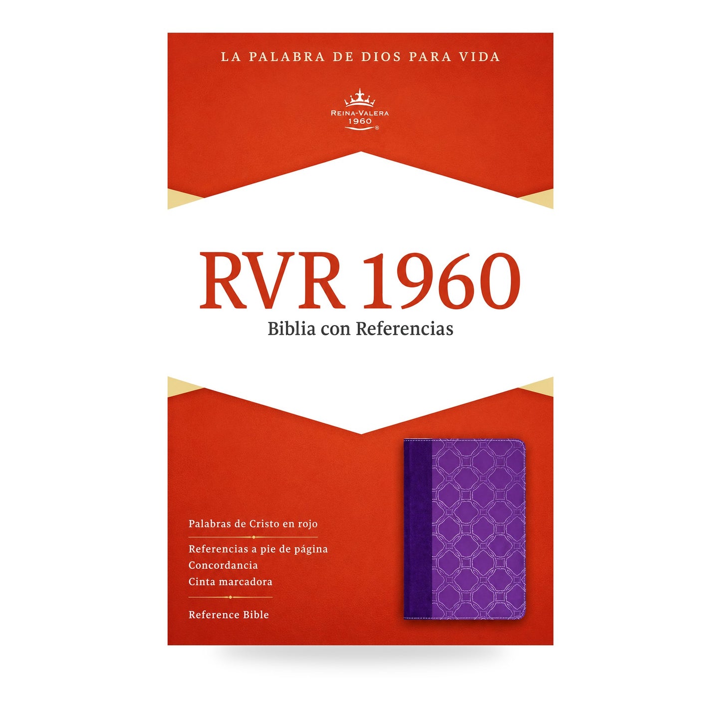 Biblia RVR60 Referencias Imitación Piel Violeta Plateado