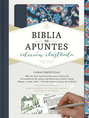 Biblia RVR60 Apuntes Edición Ilustrada Tela Rosada Azul